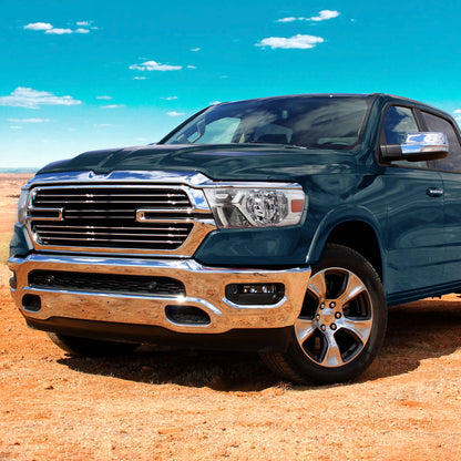 2019-2024 Dodge RAM 1500 Factory Style Headlights with Amber Reflectors (Chrome Housing/Clear Lens)