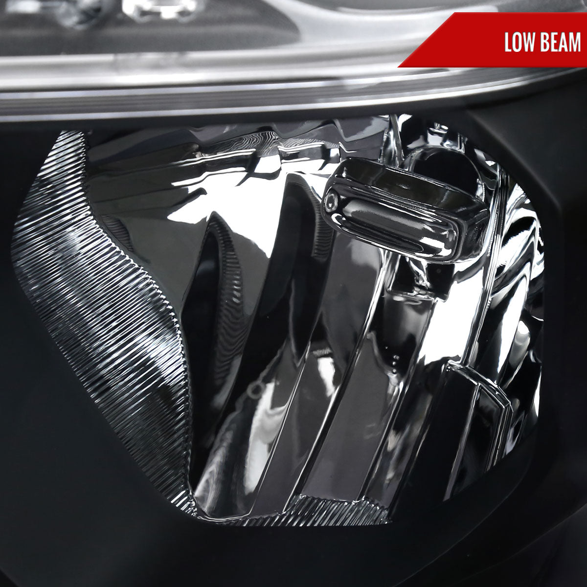 2019-2024 Dodge Ram 1500 Factory Style Crystal Headlight - Driver Side Only (Black Housing / Clear Lens)