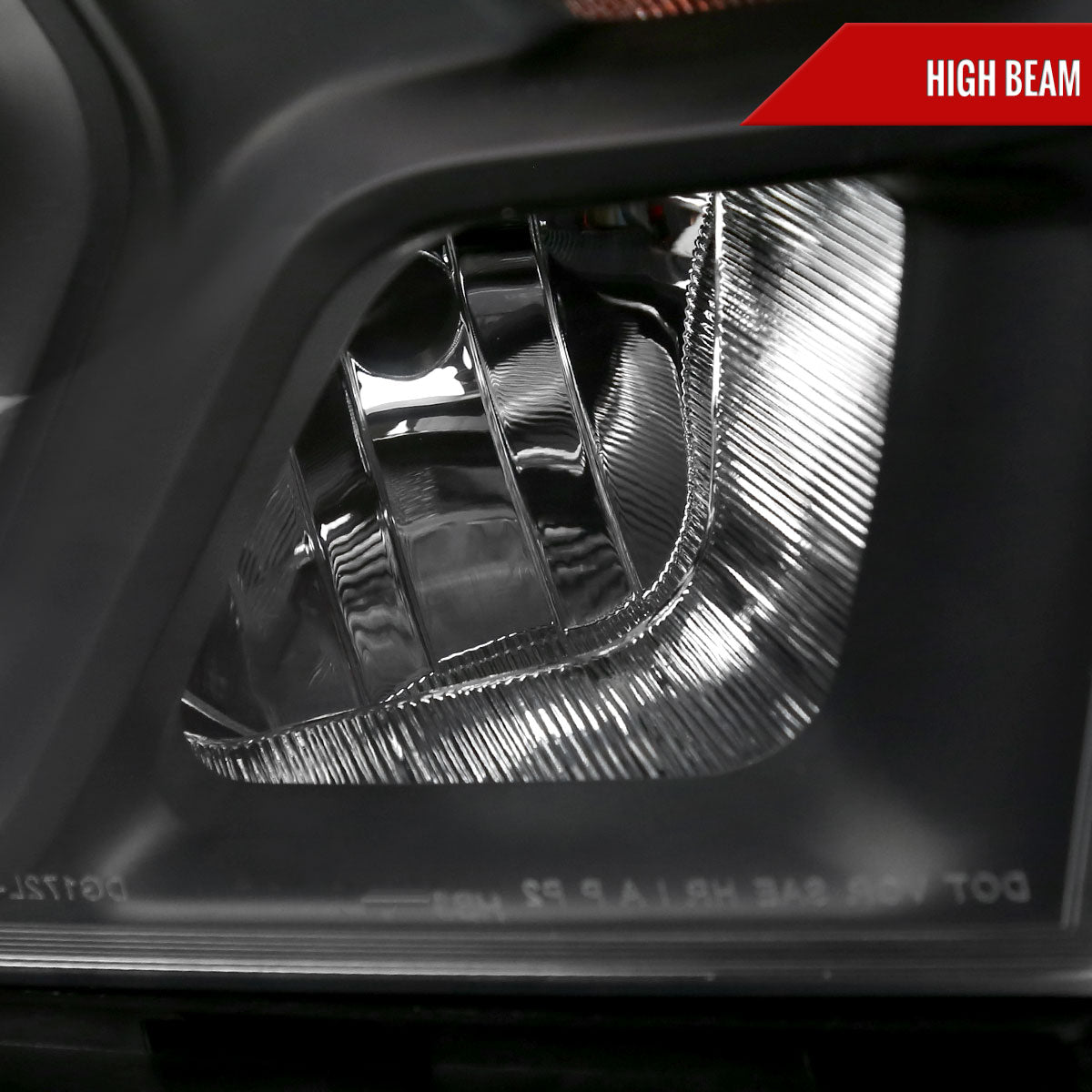2019-2024 Dodge Ram 1500 Factory Style Crystal Headlight - Passenger Side Only (Black Housing / Clear Lens)