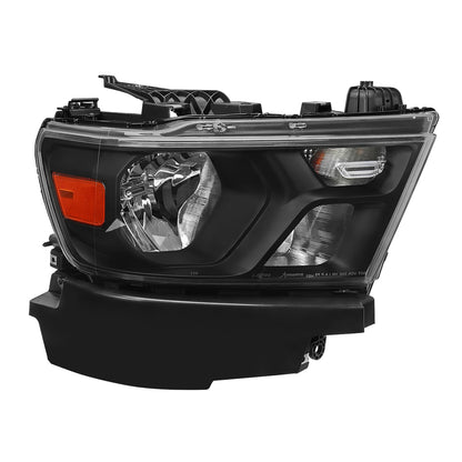 2019-2024 Dodge Ram 1500 Factory Style Crystal Headlight - Passenger Side Only (Black Housing / Clear Lens)