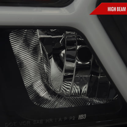 2019-2024 Dodge RAM 1500 Animated LED Bar Factory Style Headlights (Matte Black Housing/Smoked Lens)