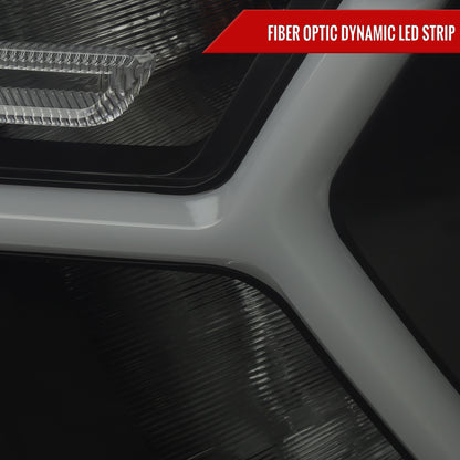 2019-2024 Dodge RAM 1500 Animated LED Bar Factory Style Headlights (Matte Black Housing/Smoked Lens)