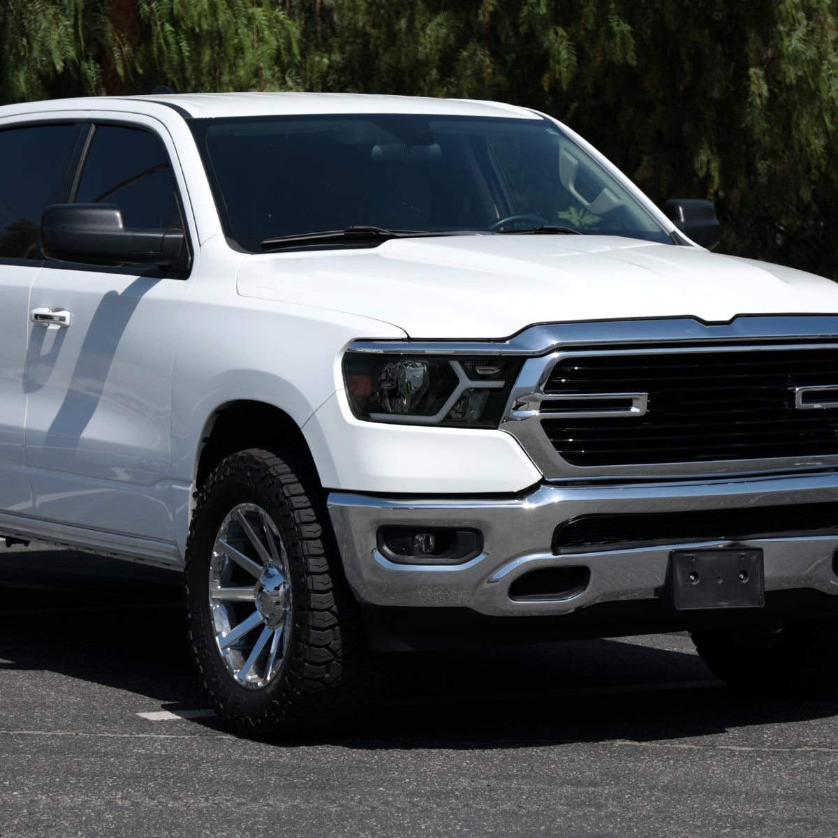 2019-2024 Dodge RAM 1500 Animated LED Bar Factory Style Headlights (Matte Black Housing/Smoked Lens)