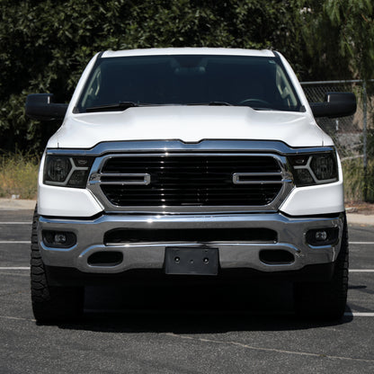 2019-2024 Dodge RAM 1500 Animated LED Bar Factory Style Headlights (Matte Black Housing/Smoked Lens)