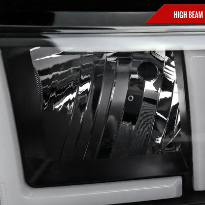 2019-2024 Dodge RAM 2500/3500/4500/5500 LED Bar Factory Style Headlights (Matte Black Housing/Clear Lens)