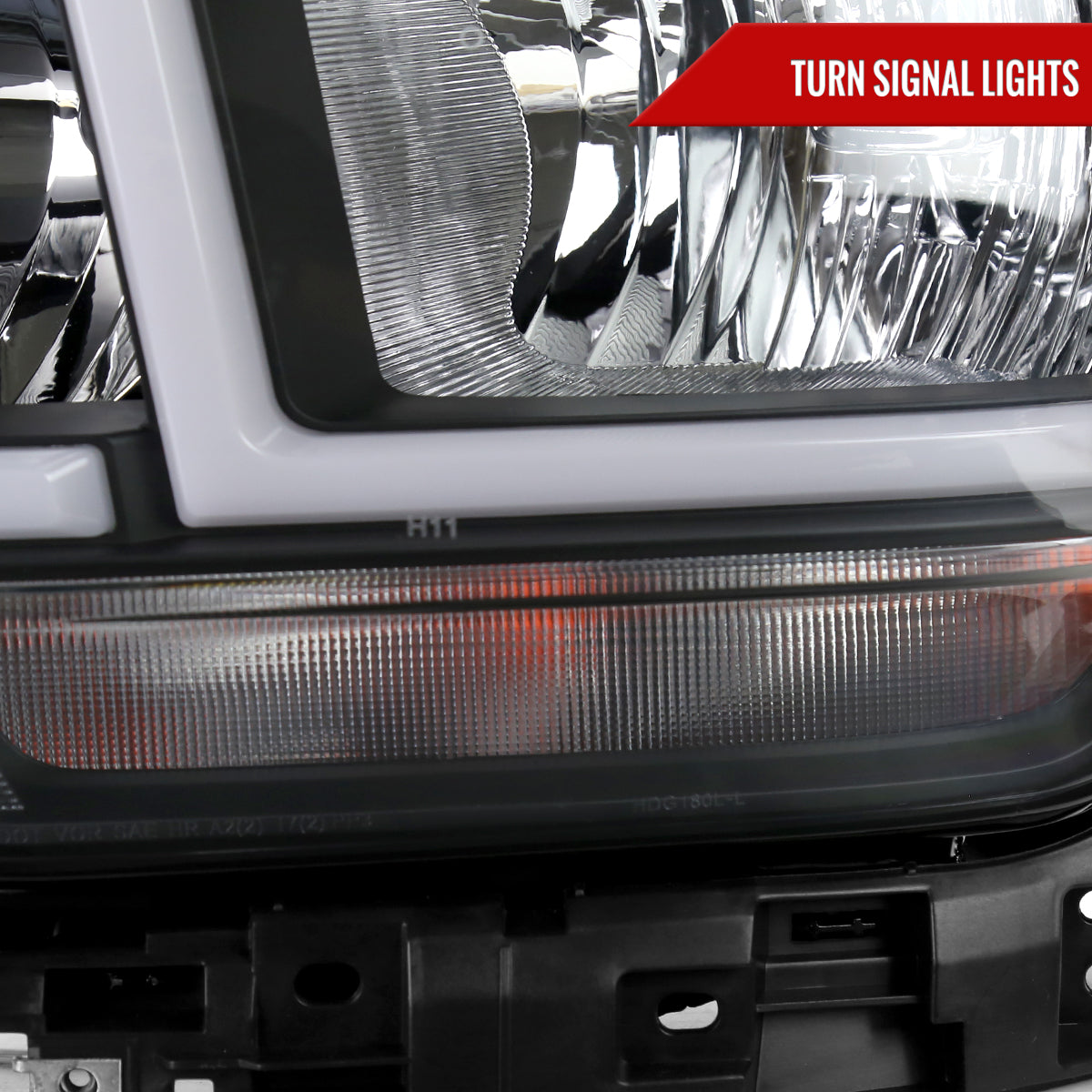 2019-2024 Dodge RAM 2500/3500/4500/5500 LED Bar Factory Style Headlights (Matte Black Housing/Clear Lens)
