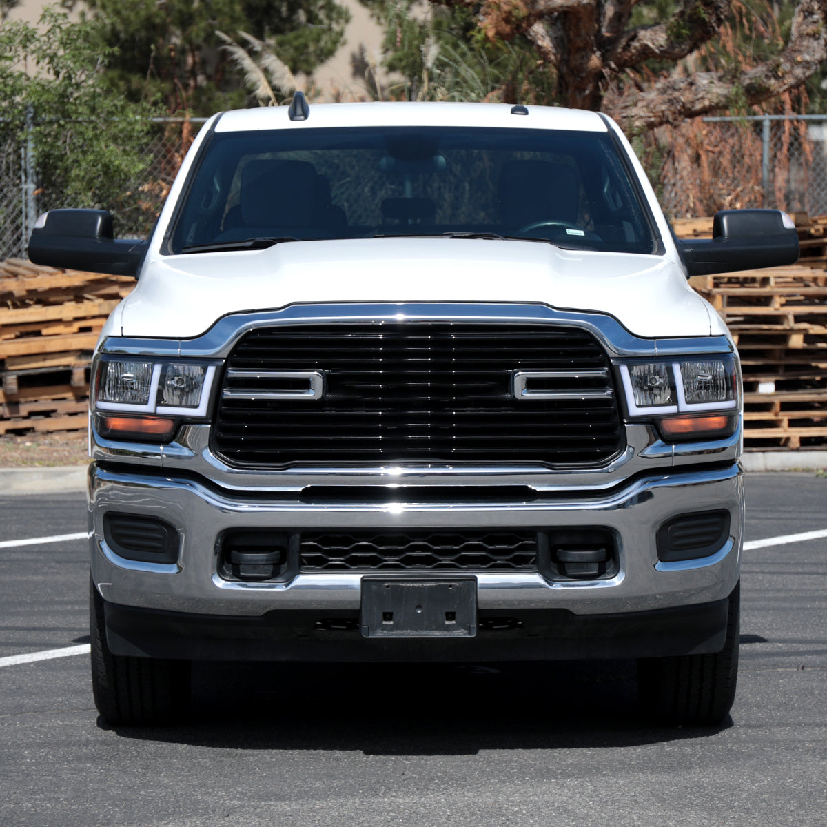 2019-2024 Dodge RAM 2500/3500/4500/5500 LED Bar Factory Style Headlights (Matte Black Housing/Clear Lens)