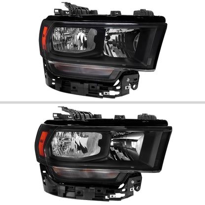 2019-2024 Dodge Ram 2500 3500 Factory Style Crystal Headlight - Passenger Side Only (Black Housing / Clear Lens)