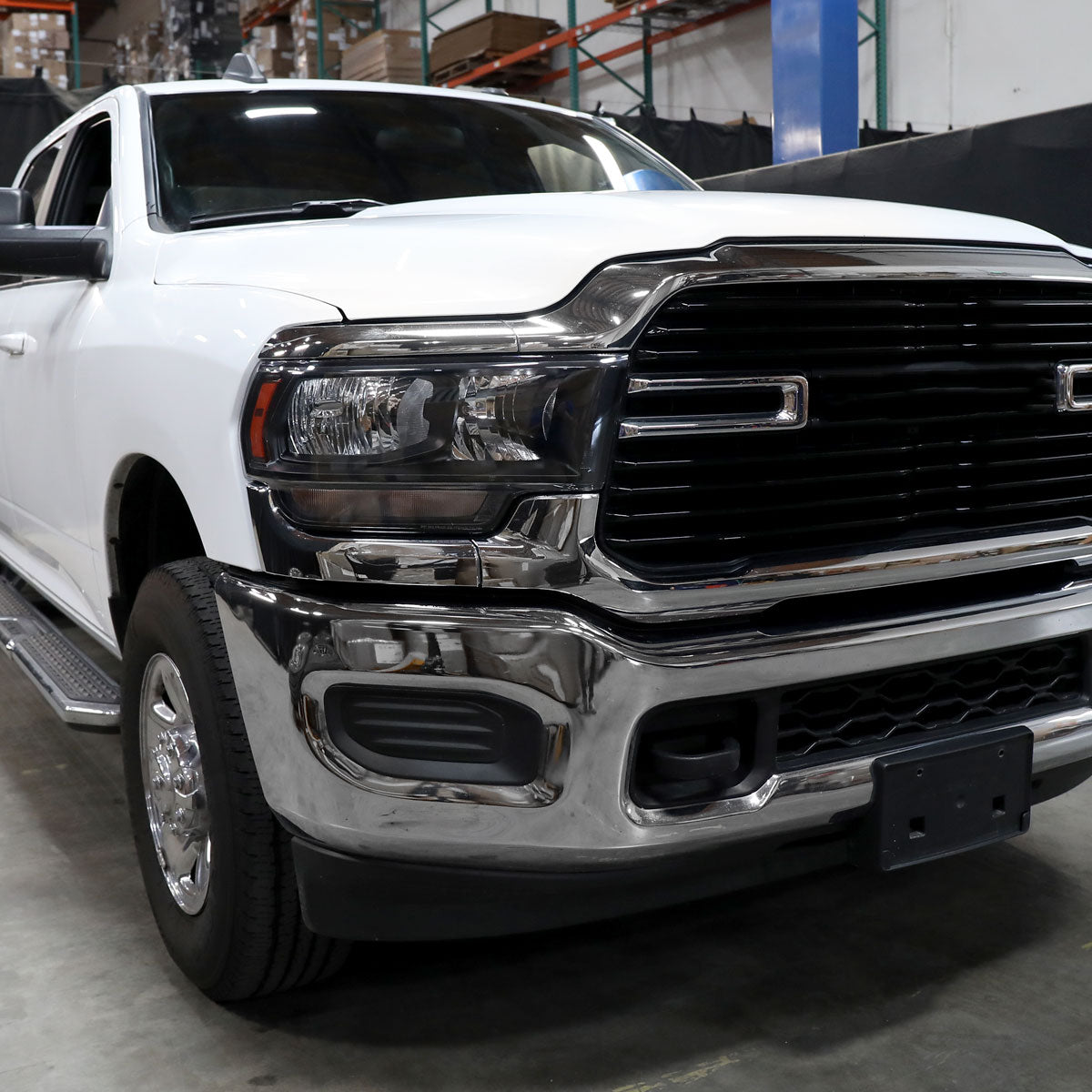 2019-2024 Dodge Ram 2500 3500 Factory Style Crystal Headlight - Passenger Side Only (Black Housing / Clear Lens)