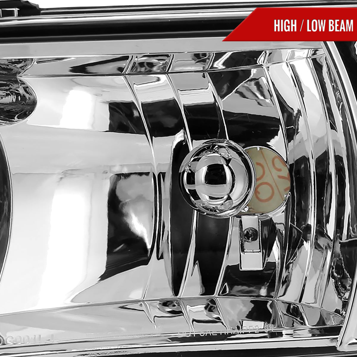1994-2001 Dodge RAM 1500/ 1994-2002 Dodge RAM 2500 3500 Crystal Headlights (Chrome Housing/Clear Lens)