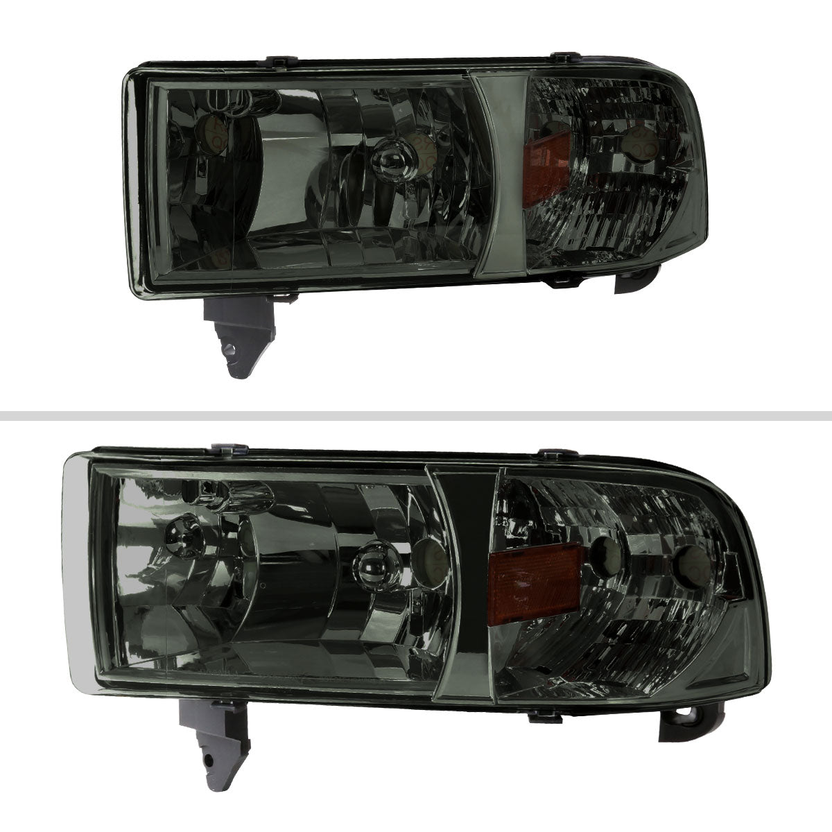 1994-2001 Dodge RAM 1500/ 1994-2002 RAM 2500 3500 Factory Style Headlights (Chrome Housing/Smoked Lens)