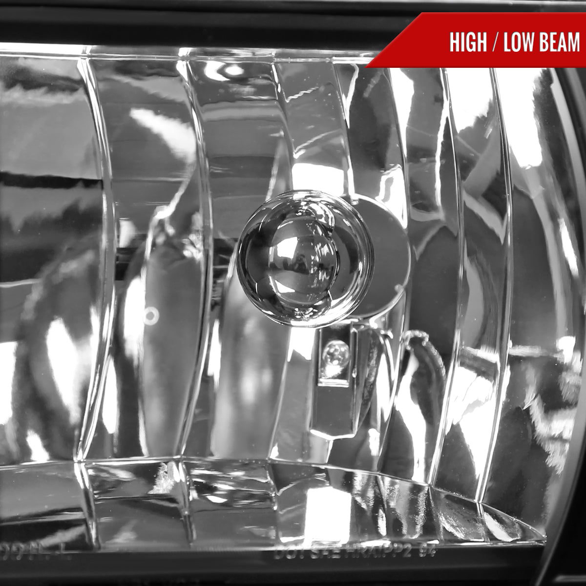 1994-2001 Dodge RAM 1500/ 1994-2002 Dodge RAM 2500 3500 Crystal Headlights (Matte Black Housing/Clear Lens)