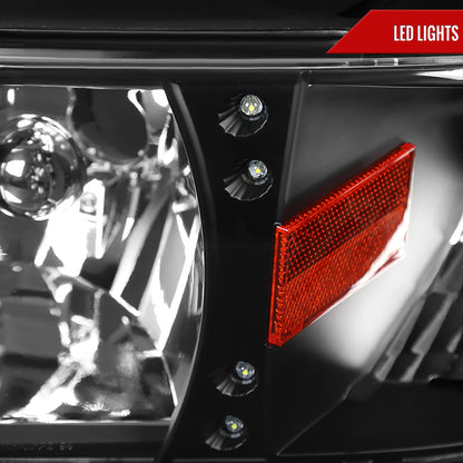 1994-2001 Dodge RAM 1500/ 1994-2002 Dodge RAM 2500 3500 Crystal Headlights (Matte Black Housing/Clear Lens)