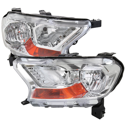 2019-2022 Ford Ranger XL/XLT Factory Style Halogen Headlights (Chrome Housing/Clear Lens)