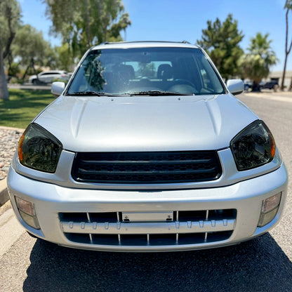 2001-2003 Toyota RAV4 Factory Style Headlights (Chrome Housing/Smoked Lens)