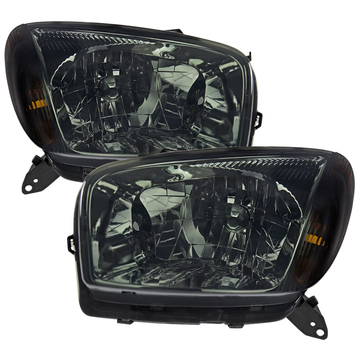 2001-2003 Toyota RAV4 Factory Style Headlights (Chrome Housing/Smoked Lens)