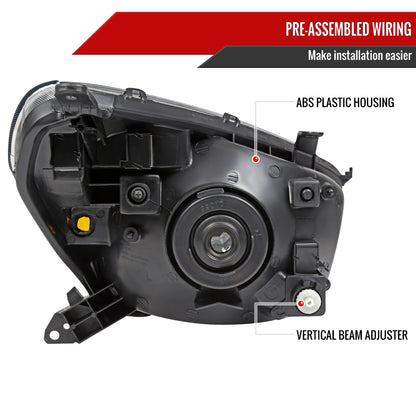 2001-2003 Toyota RAV4 Factory Style Headlights (Matte Black Housing/Clear Lens)