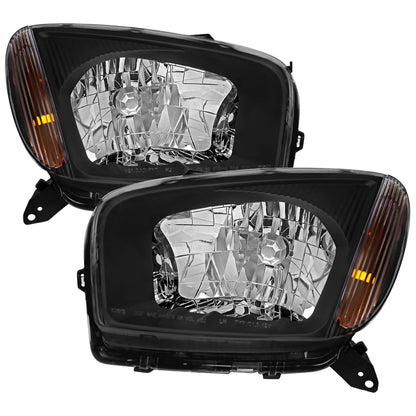 2001-2003 Toyota RAV4 Factory Style Headlights (Matte Black Housing/Clear Lens)
