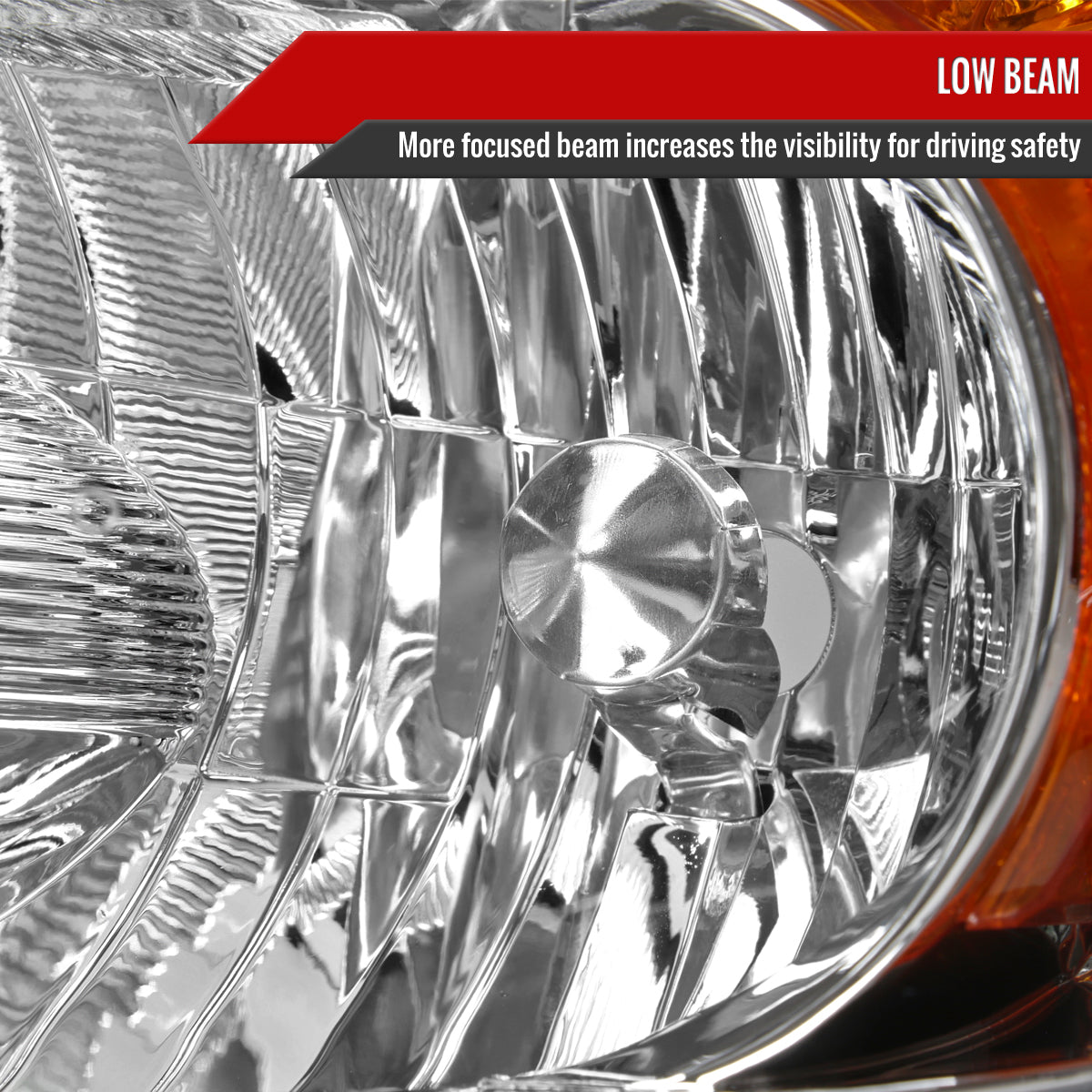 2006-2008 Toyota RAV4 Factory Style Headlights (Chrome Housing/Clear Lens)