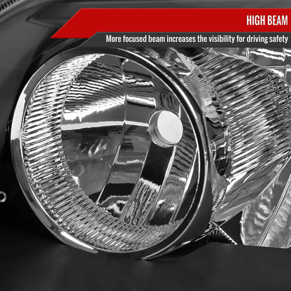 2006-2008 Toyota RAV4 Factory Style Headlights (Matte Black Housing/Clear Lens)