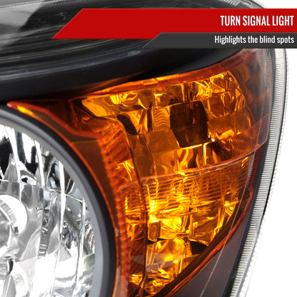 2006-2008 Toyota RAV4 Factory Style Headlights (Matte Black Housing/Clear Lens)