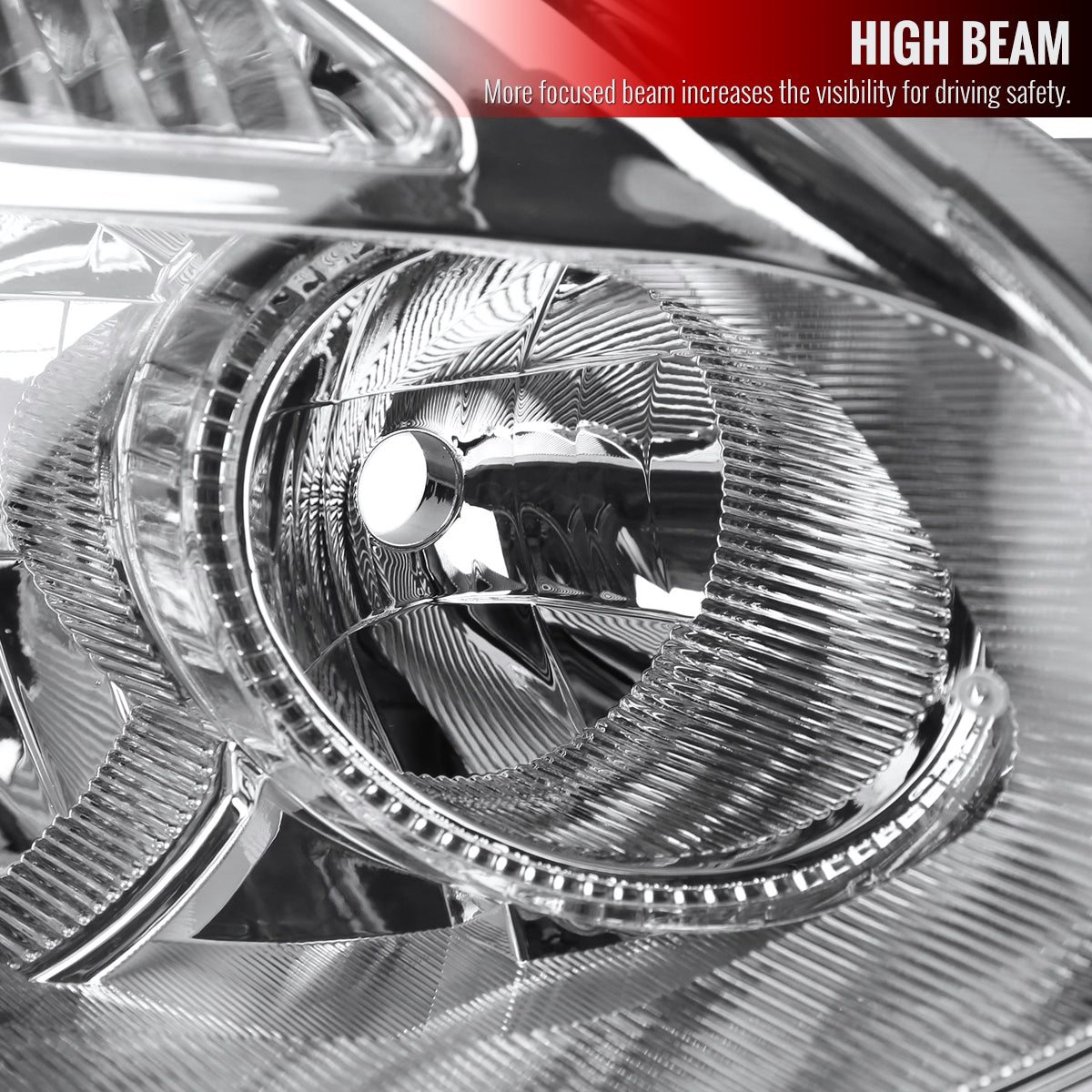 2008-2013 Nissan Rogue/ 2014-2015 Rogue Select Clear Lens Headlight w/ Amber Reflector - Passenger Side Only