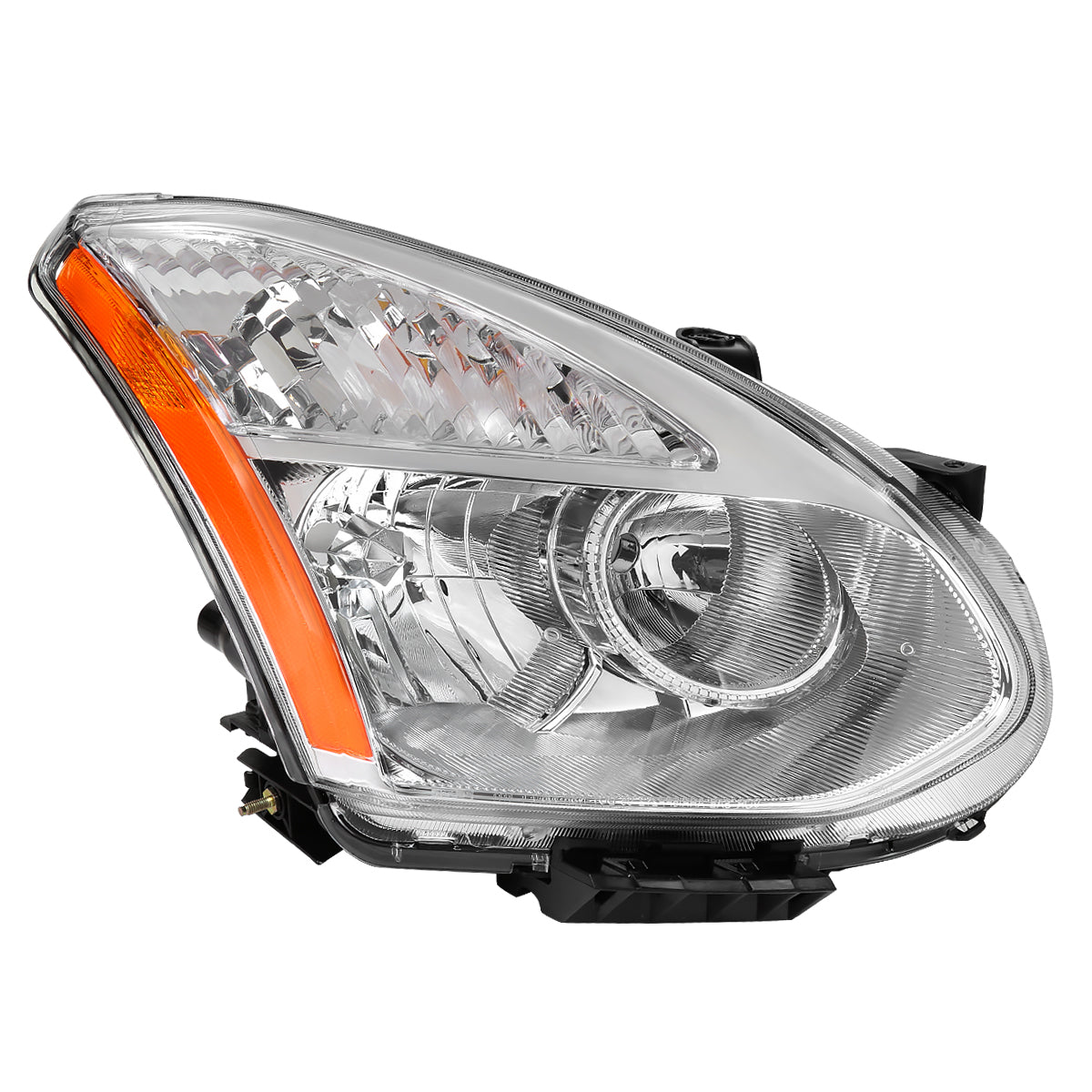 2008-2013 Nissan Rogue/ 2014-2015 Rogue Select Clear Lens Headlight w/ Amber Reflector - Passenger Side Only