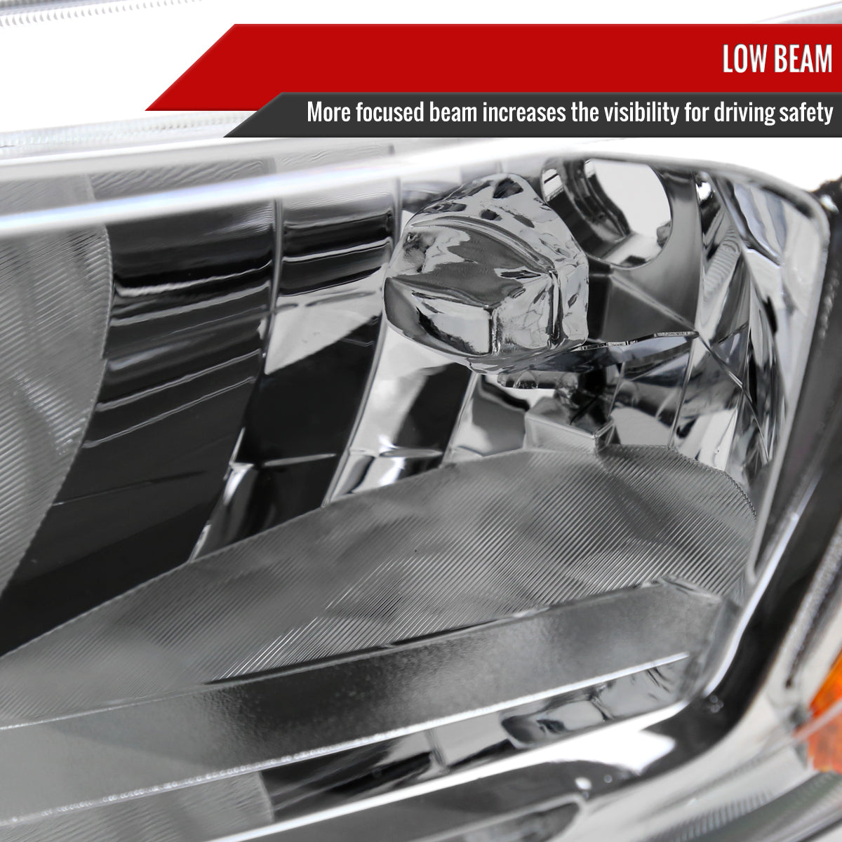 2014-2016 Nissan Rogue LED Strip Factory Style Headlights (Chrome Housing/Clear Lens)