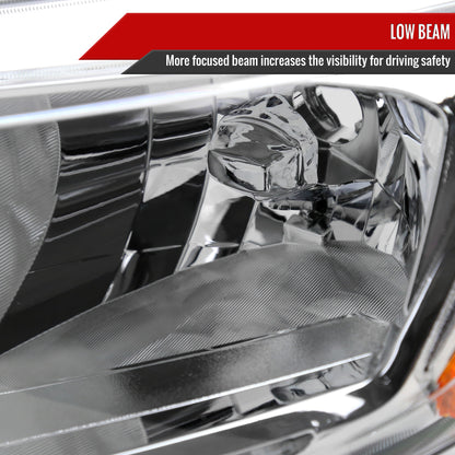 2014-2016 Nissan Rogue LED Strip Factory Style Headlights (Chrome Housing/Clear Lens)