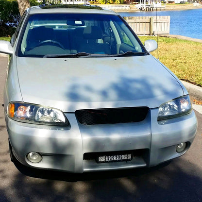 2000-2003 Nissan Sentra Factory Style Crystal Headlights (Matte Black Housing/Clear Lens)