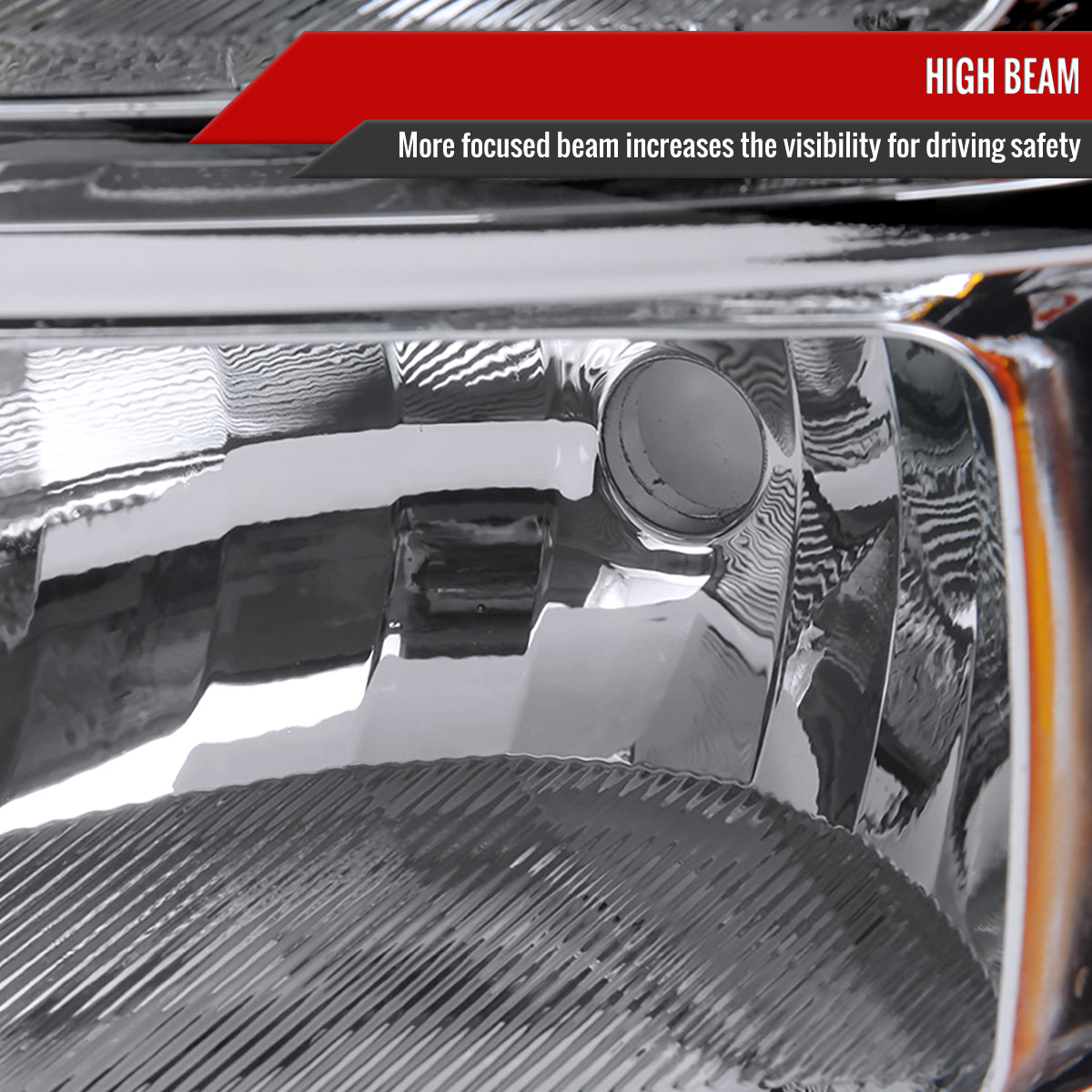 2007-2014 GMC Sierra Factory Style Headlights (Chrome Housing/Clear Lens)