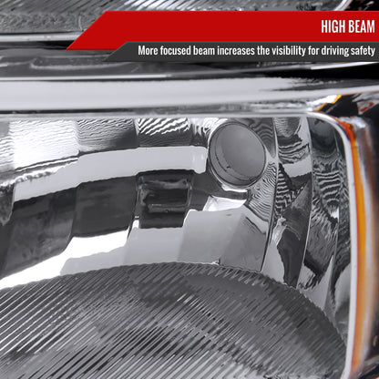 2007-2014 GMC Sierra Factory Style Headlights (Chrome Housing/Clear Lens)