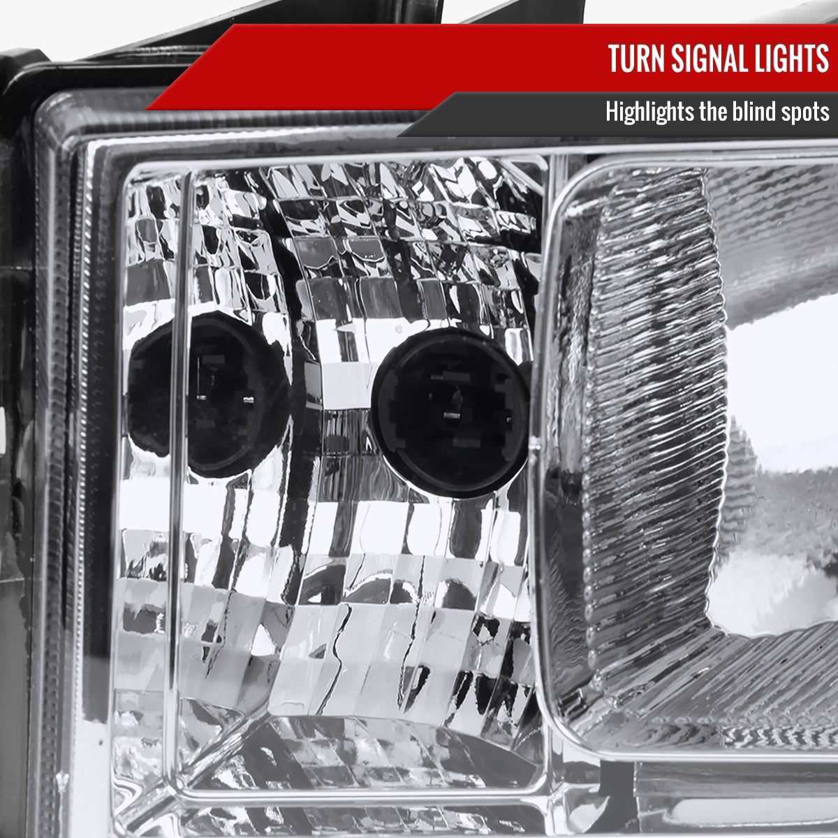2007-2014 GMC Sierra Factory Style Headlights (Chrome Housing/Clear Lens)