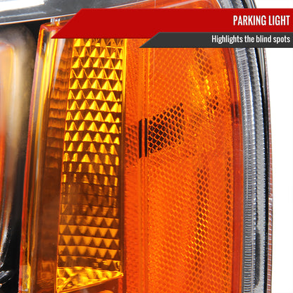 2007-2014 GMC Sierra Factory Style Headlights (Chrome Housing/Clear Lens)