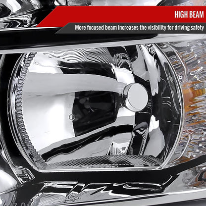 2007-2013 Chevrolet Silverado 1500/ 2007-2014 Silverado 2500HD 3500HD Factory Style Headlights (Chrome Housing/Clear Lens)