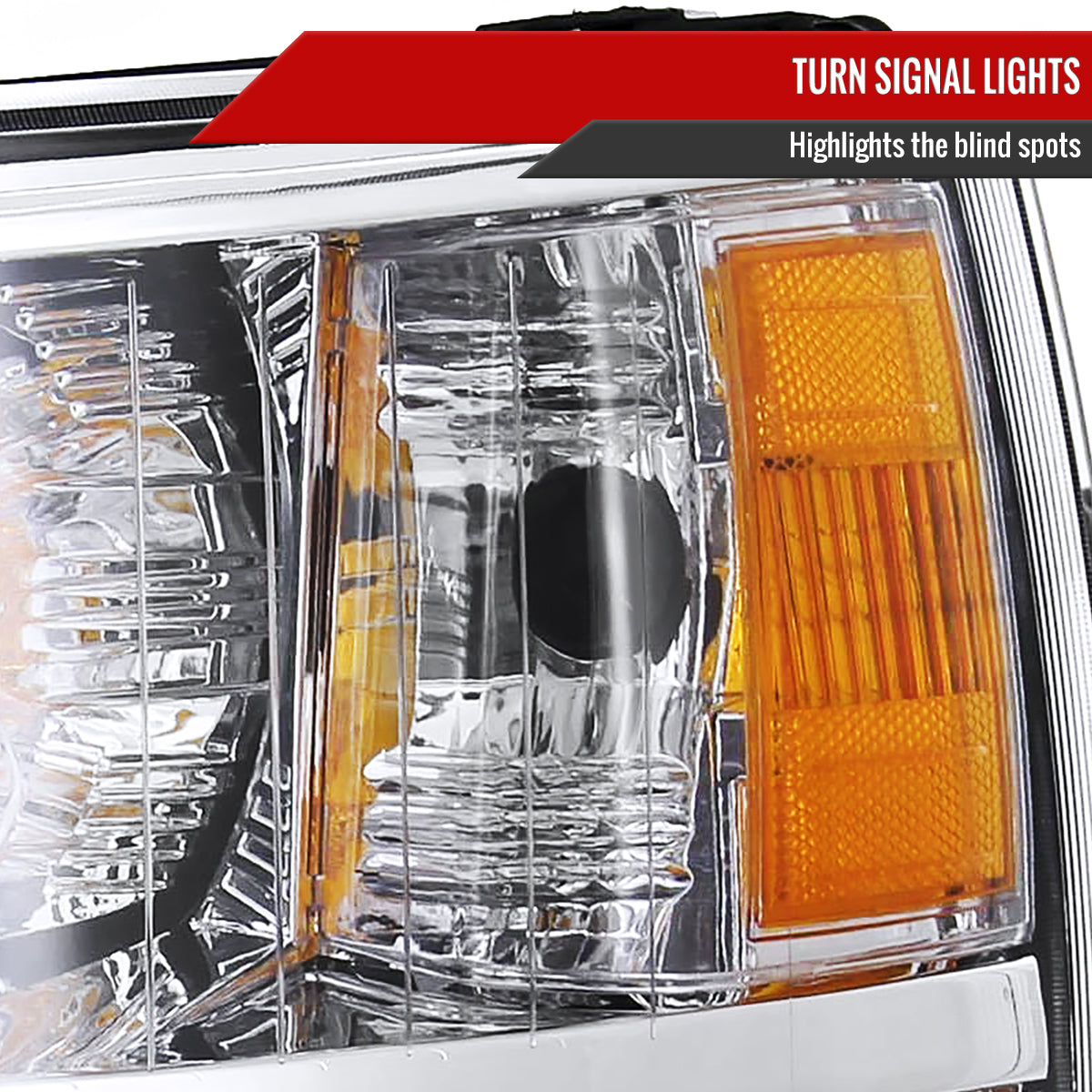 2007-2013 Chevrolet Silverado 1500/ 2007-2014 Silverado 2500HD 3500HD Factory Style Headlights (Chrome Housing/Clear Lens)