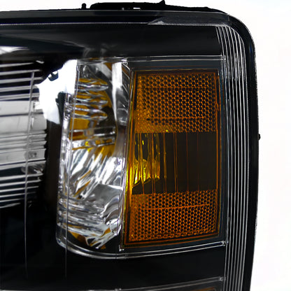 2007-2013 Chevrolet Silverado 1500/ 2007-2014 Silverado 2500HD 3500HD Factory Style Headlights (Matte Black Housing/Clear Lens)