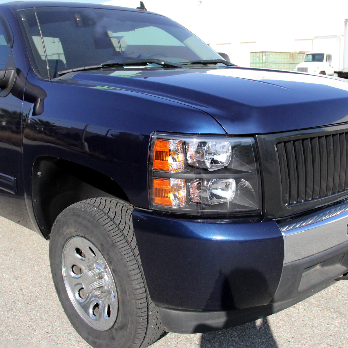 2007-2013 Chevrolet Silverado 1500/ 2007-2014 Silverado 2500HD 3500HD Factory Style Headlights (Matte Black Housing/Clear Lens)