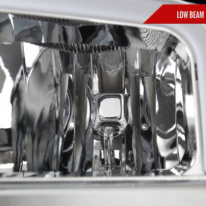 2014-2015 Chevrolet Silverado 1500 LED Bar Factory Style Headlights (Chrome Housing/Clear Lens)