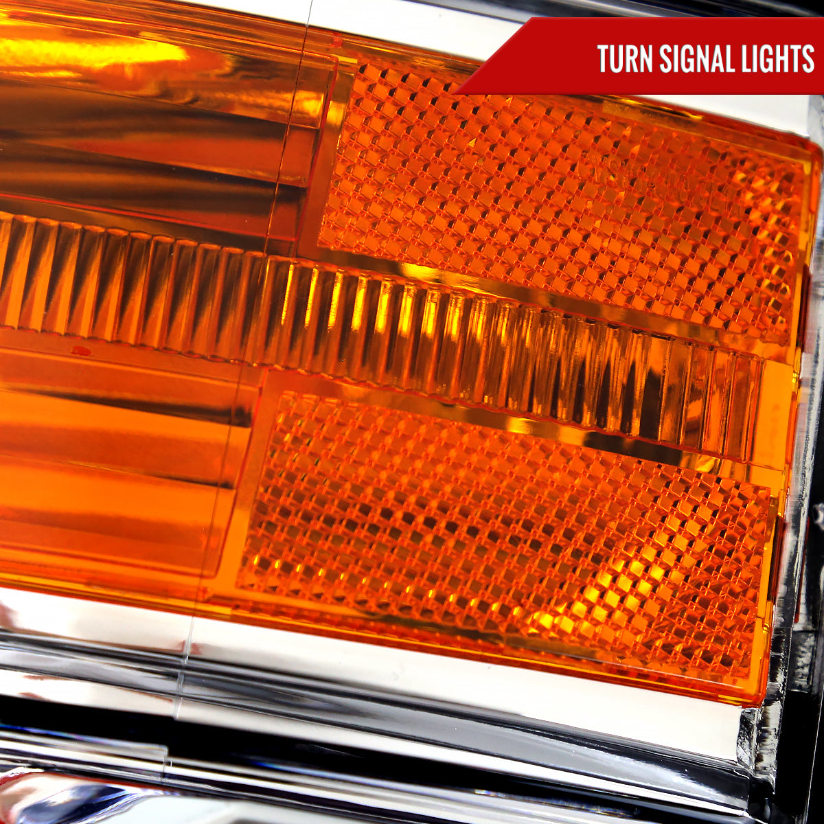 2014-2015 Chevrolet Silverado 1500 LED Bar Factory Style Headlights (Chrome Housing/Clear Lens)