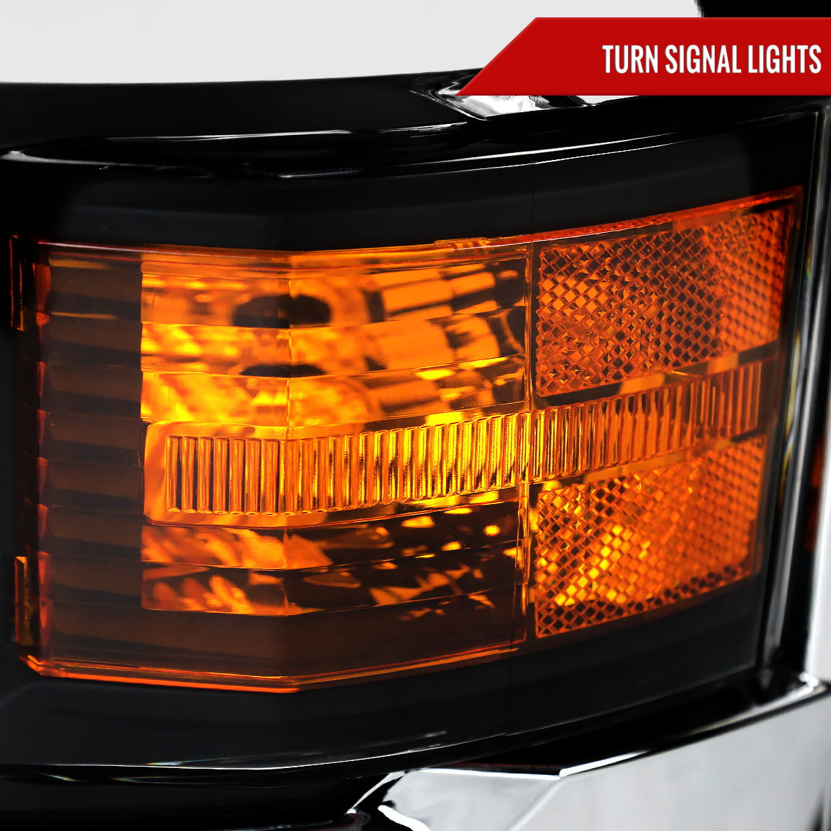 2014-2015 Chevrolet Silverado 1500 LED Bar Factory Style Headlights (Matte Black Housing/Clear Lens)