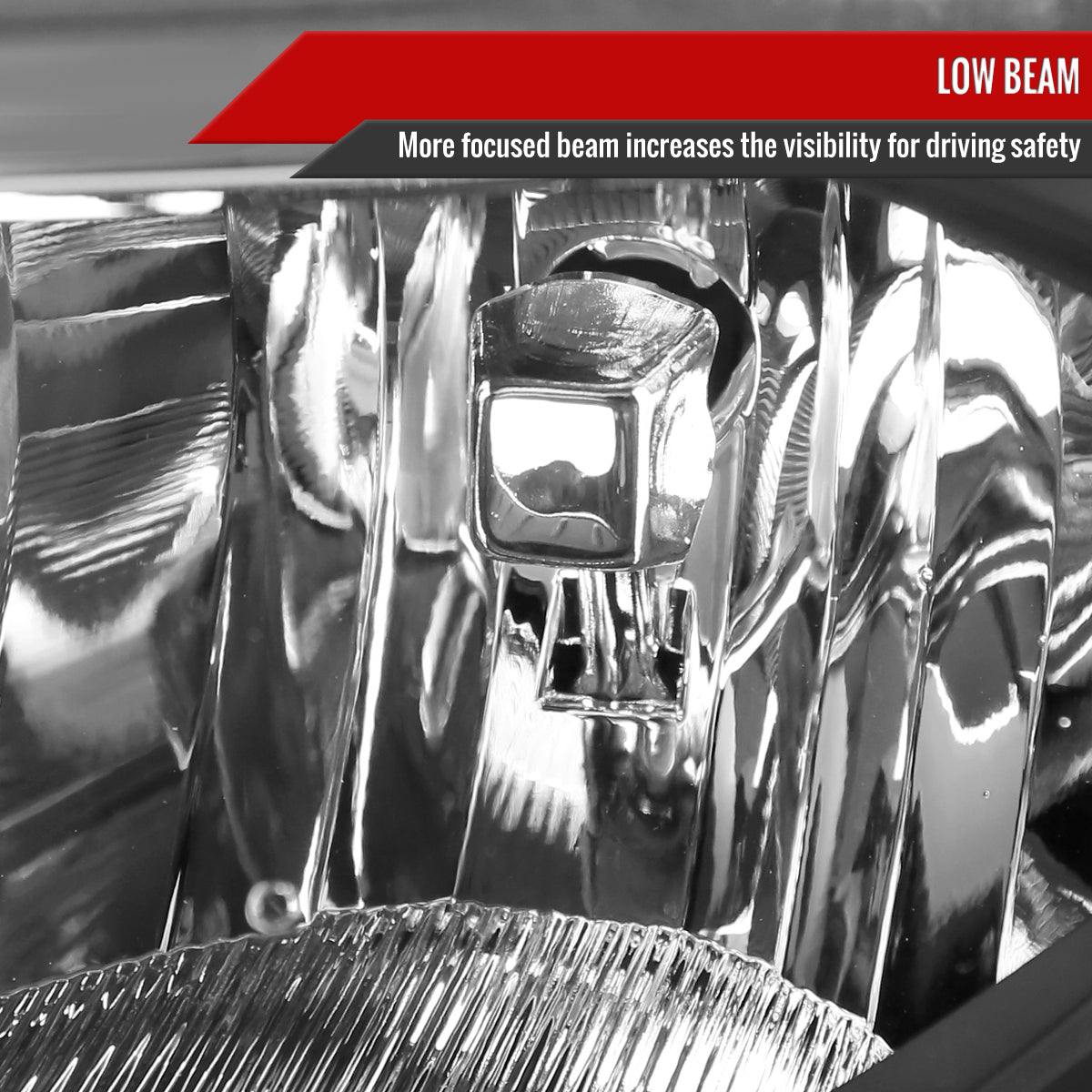2014-2015 Chevrolet Silverado 1500 Factory Style Headlights w/ Amber Reflectors (Matte Black Housing/Clear Lens)