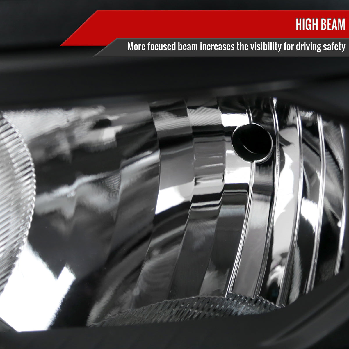 2014-2015 Chevrolet Silverado 1500 Factory Style V2 Headlights (Matte Black Housing/Clear Lens)