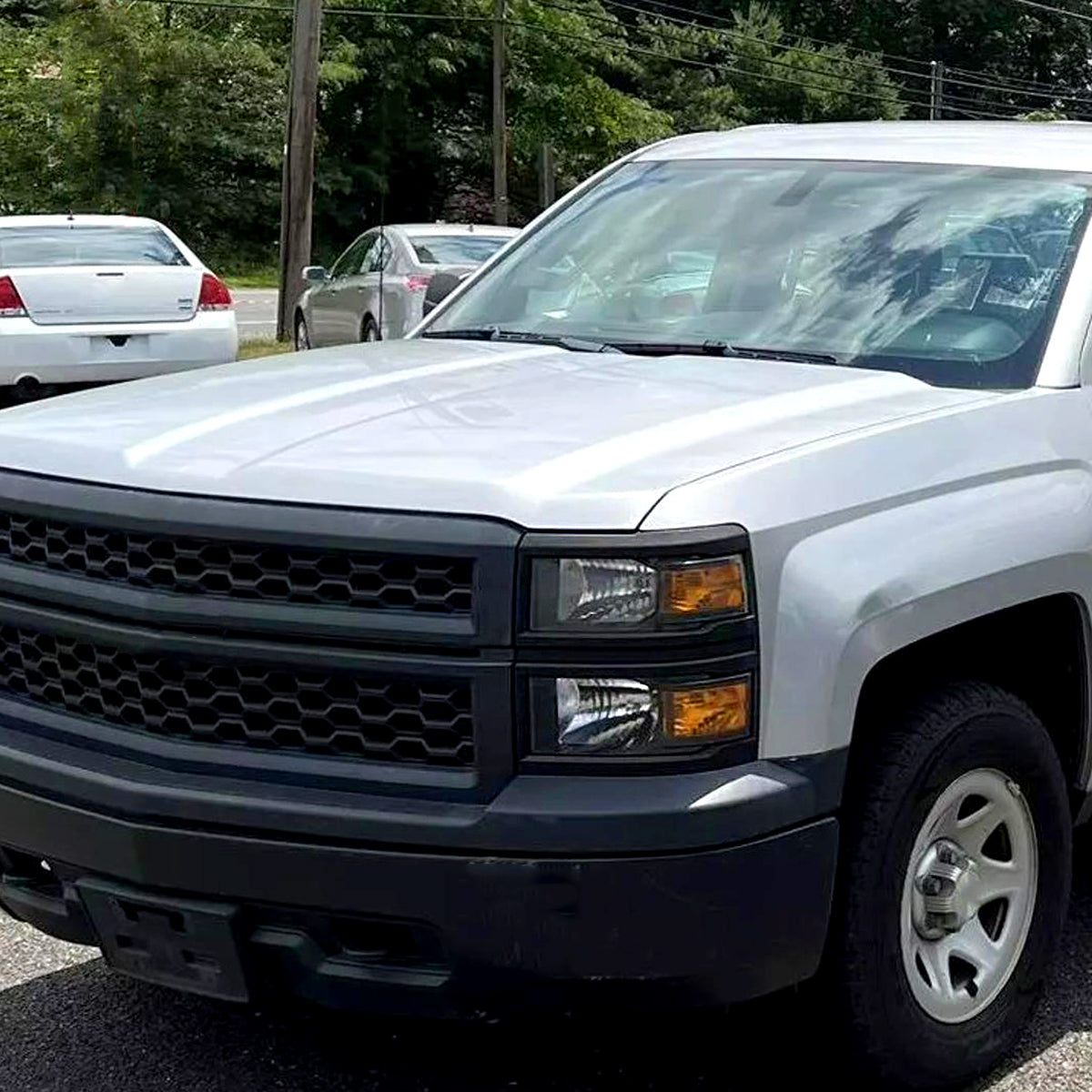 2014-2015 Chevrolet Silverado 1500 Factory Style V2 Headlights (Matte Black Housing/Clear Lens)