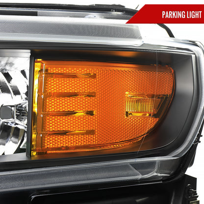 2019-2021 Chevrolet Silverado 1500 Driver/Left Side Factory Style Projector Headlight (Matte Black Housing/Clear Lens)