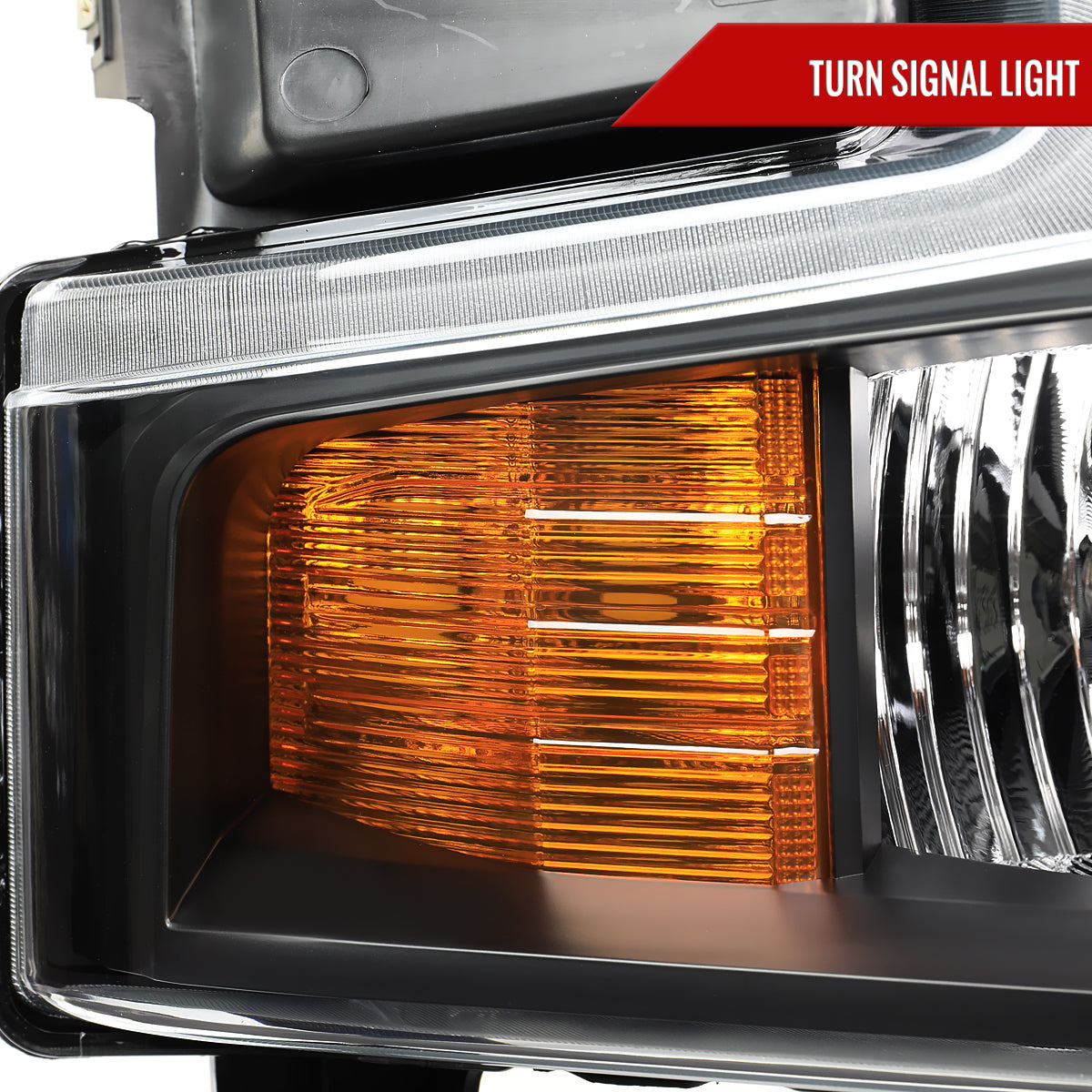 2019-2021 Chevrolet Silverado 1500 Passenger/Right Side Factory Style Projector Headlight (Matte Black Housing/Clear Lens)