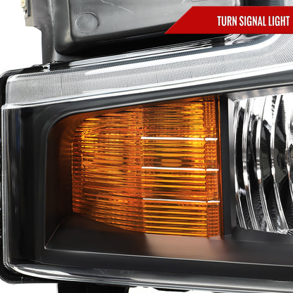 2019-2021 Chevrolet Silverado 1500 Passenger/Right Side Factory Style Projector Headlight (Matte Black Housing/Clear Lens)