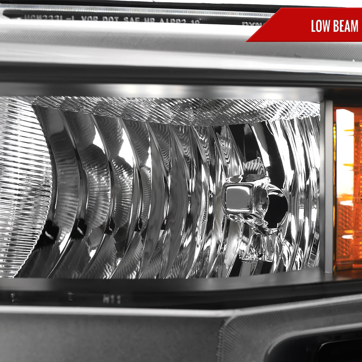 2019-2021 Chevrolet Silverado 1500 Factory Style Projector Headlight (Matte Black Housing/Clear Lens)