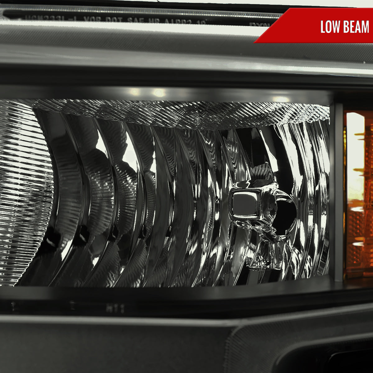 2019-2021 Chevrolet Silverado 1500 Factory Style Projector Headlight (Matte Black Housing/Smoked Lens)