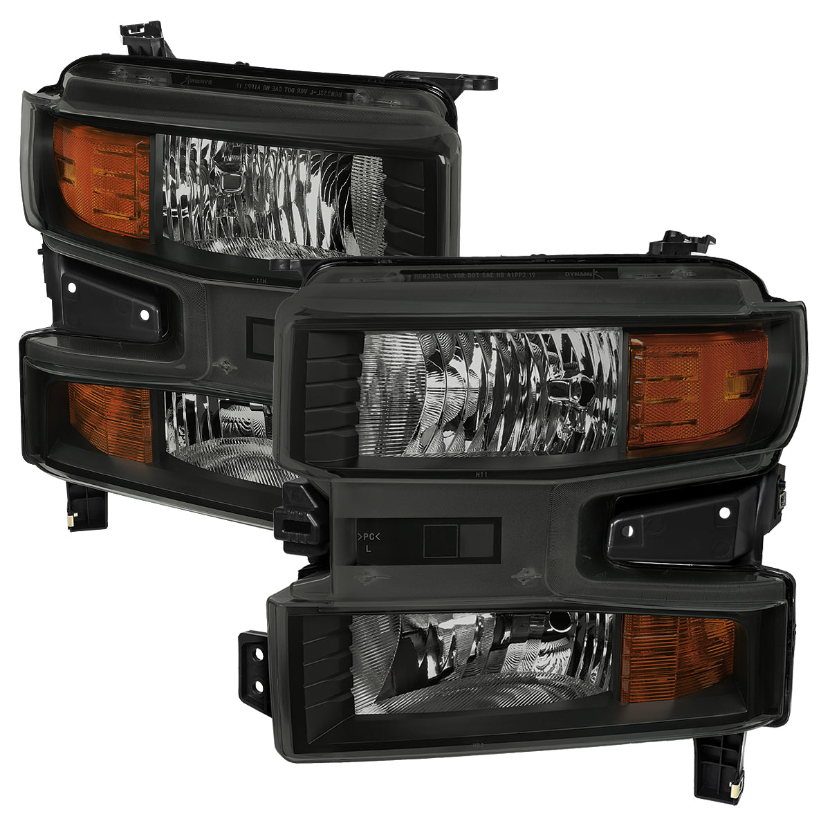 2019-2021 Chevrolet Silverado 1500 Factory Style Projector Headlight (Matte Black Housing/Smoked Lens)